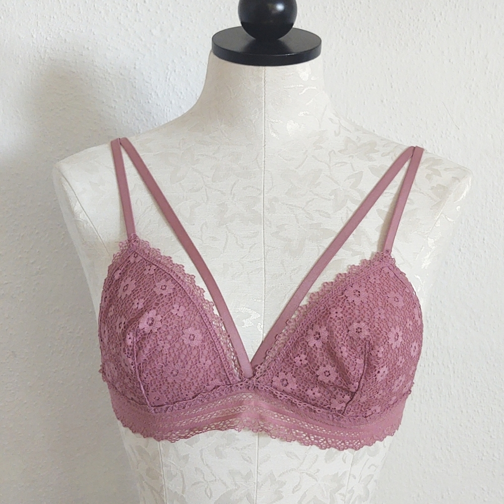 Victoria’s Secret Dusty Rose Lace Bralette Size Medium